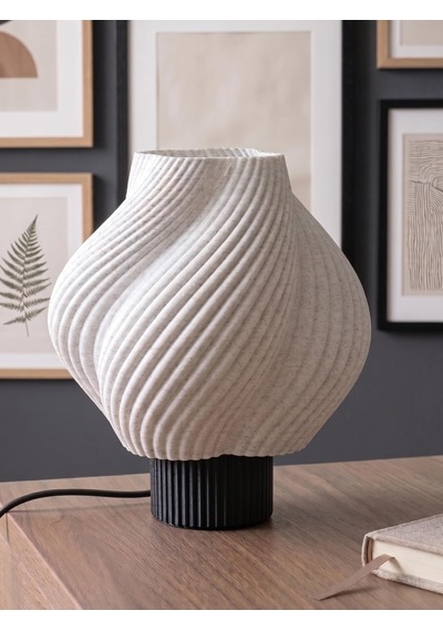 Designobee Krema- Modern Masa Ve Gece Lambası Ambiyans Lambası, Dekoratif Led Abajur, E14 Duy