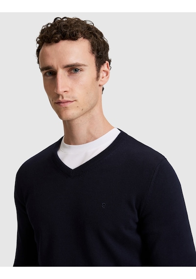 Pierre Cardin Lacivert Slim Fit Basic Kazak 50315510-vr033