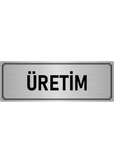 Metal Yönlendirme Levhası, Departman Kapı İsimliği Üretim 7x20 cm Gümüş Renk