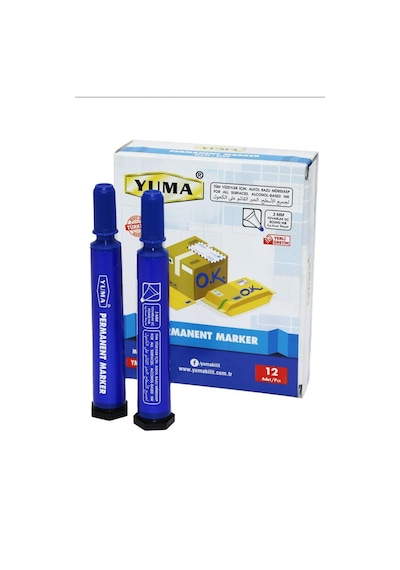 Yuma Siyah Renk 3mm Yuvarlak Uç Koli Çuval Porselen Kalemi