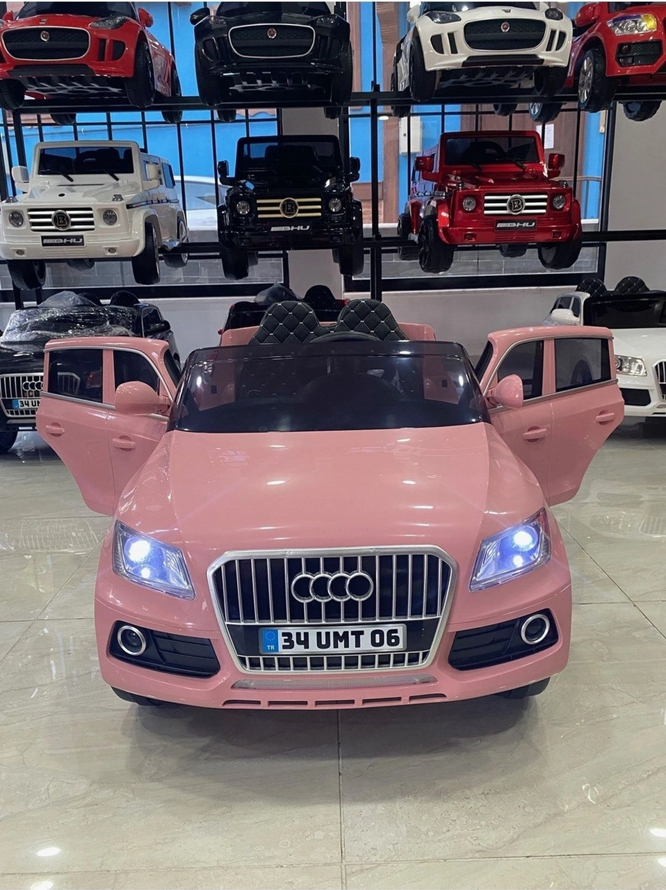 12 Volt Uzaktan Kumandalı Akülü Jeep 1-5 Yaş Pembe Pembe