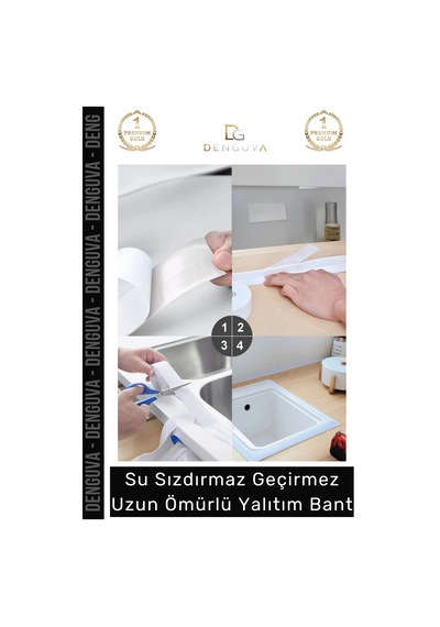 Premium Su Geçirmez Sızdırmaz Dayanıklı Lavabo Pvc Kenar Küf Önleyici 3.2m 20 Adet İzolasyon Bant