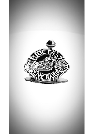 Yörük Tasarım Rıde Fast & Live Hard Motorcu Rozeti Gümüş