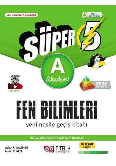 Nitelik Süper 5.sınıf Fen Bilimleri A Akademi Yeni Nesil Kitabı
