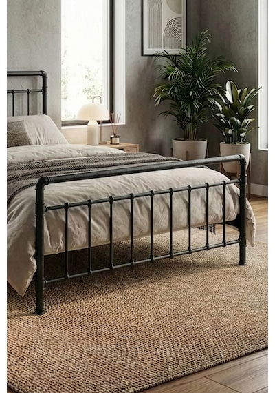 Unimet Odin Metal Karyola - Konik Geçme Konfor Destekli Latalı - 140x190/140x200/160x200/180x200 Siyah Unimet Odin Metal Karyola - Konik Geçme Konfor Destekli Latalı - 140x190/140x200/160x200/180x200 Siyah