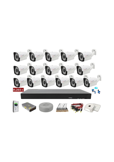 Cenova 16'Lı 2Mp Ahd Güvenlik Kamerası Full Paket Sistem