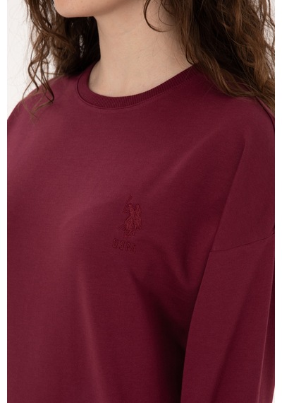 U.S. Polo Assn. Kadın Vişne Yılbaşı Temalı Pijama Takımı 50318899-VR223 U.S. Polo Assn. Kadın Vişne Yılbaşı Temalı Pijama Takımı 50318899-VR223