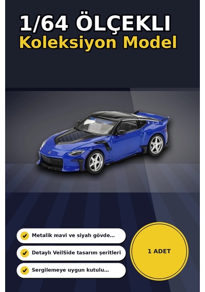 Mavi Metal 1/64 Nissan Z Veilside Ffz400 Model Araba - Koleksiyonluk Diecast Bx-313400