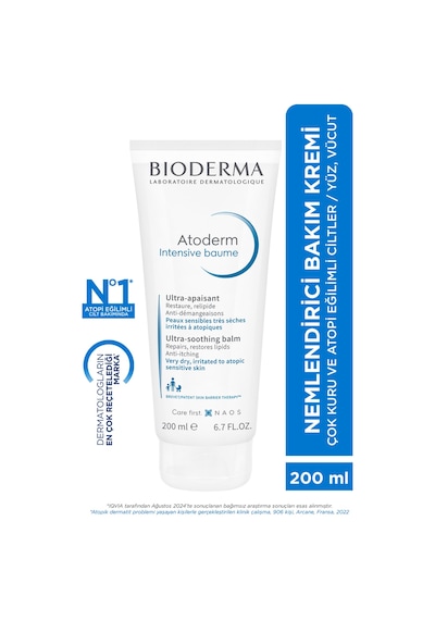 Atoderm Intensive Balm Çok Kuru Atopi Eğilimli Cilt Nemlendirici Onarıcı Krem Yetişkin, Çocuk 200 Ml