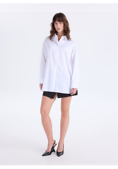 Fabrika Beyaz Kadın Loose Fit Gömlek F6wl-gml0124