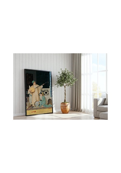 Osmanlı Osman Hamdi Bey İki Müzisyen Kız Çerçevesiz Poster 21x30 Cm A4 Tablo Osmanlı Türk Resmi