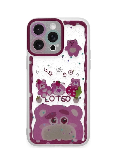 Newface Apple İphone 14 Pro Max Kılıf Sweet Desenli Silikon Kapak - Pembe