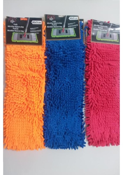 Rys Life 2 Adet Nemli Ve Kuru Makarna Mop Ucu Mikrofiber Paspas Yedeği 40 Cm