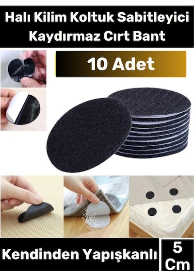 Özel Seri Kendinden Yapışkanlı Halı Kilim Sabitleyici Koltuk Kaydırmaz Yıkanabilir 10 Adet Cırt Bant