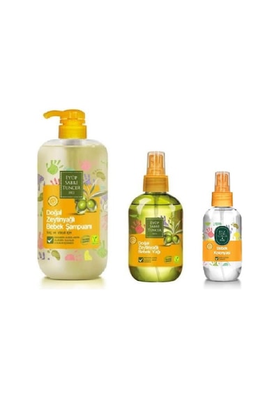 Eyüp Sabri Tuncer Doğal Zeytinyağlı Bebek Şampuanı 600 Ml +bebek Yağı 280 Ml + Bebek Kolonyası 190 Ml