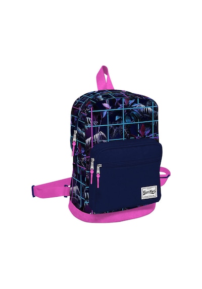 Coral High Üç Bölmeli Lacivert Desenli Mini Sırt Çantası 14159