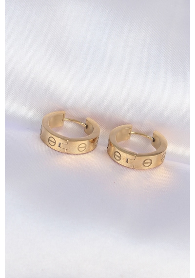 Ezoconcept 316l Çelik Gold Renk Model Halka Küpe Çok Renkli