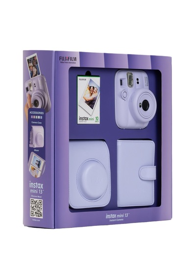 Instax Mini 13 Fotoğraf Makinesi 10'lu Film Kare Albüm + Deri Kılıf Bundle Box