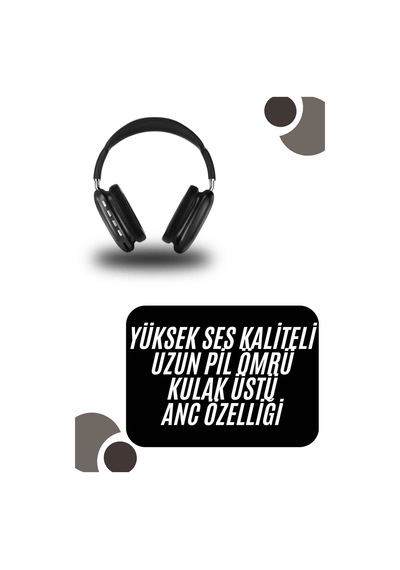 Mey İthalat Kulak Üstü Kablosuz Bluetooth Kulaklık Yumuşak Süngerli Sd Kart Girişli
