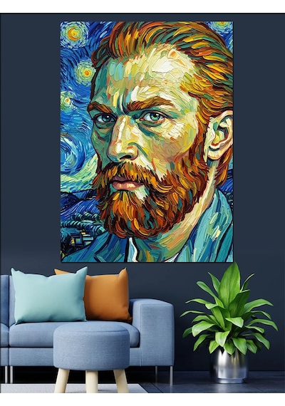 Ahşap Tablo Ünlü Ressam Van Gogh Portresi Ünlü Tabloları