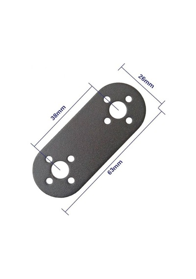 Servo Braket Düz 25mm X 63mm Motor Metal Montaj Parçası Mg995 Mg996r S3003 Td-8120mg