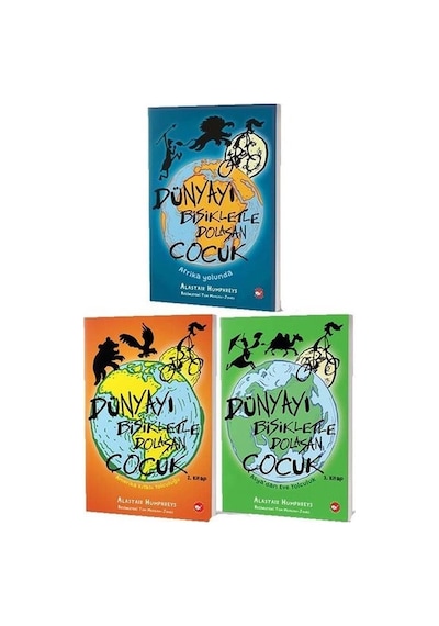 Dünyayı Bisikletle Dolaşan Çocuk Seti - 3 Kitap Takım - Alastair Humphreys - Beyaz Balina Yayınları