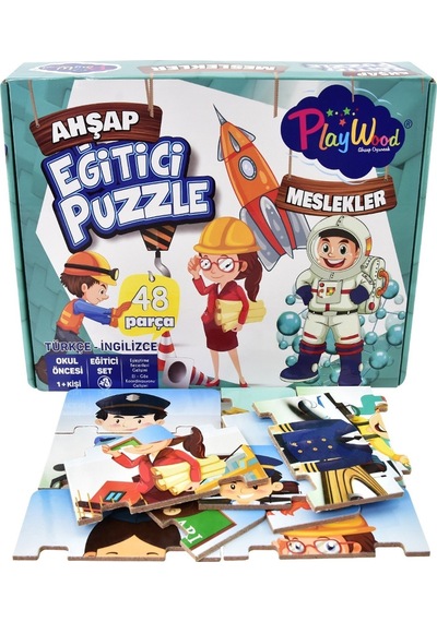 Eğitici Ahşap Hafıza Kartları Meslekler