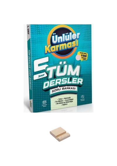 Ünlüler 5. Sınıf Tüm Dersler Soru Bankası + Telefon Standı