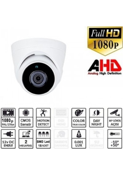 Ezcool Ez-5120hd 2mp 2.8mm Lens Ahd Dome Kamera