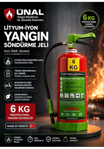 6 Litre Bioversal Elektrikli Araçlar Ve Lityum-iyon Batarya Pil, Akü Yangın Söndürme