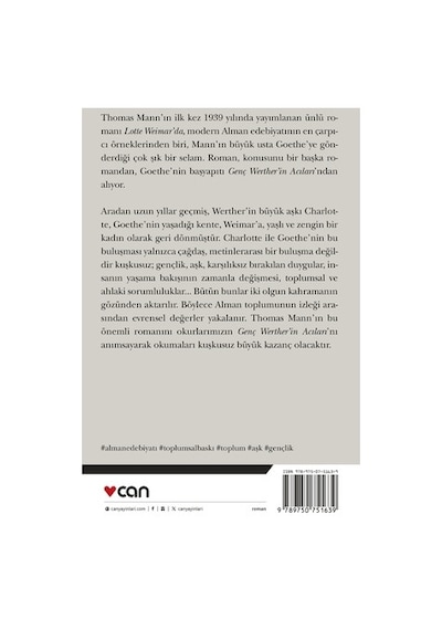 Lotte Weimar'da - Thomas Mann - Can Yayınları