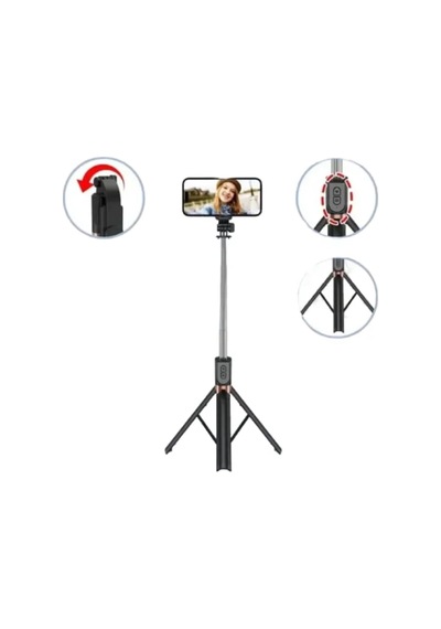 170cm Tripod Ve Selfie Çubuğu Bluetooth Uzaktan Kumandalı Yüksekliği Ayarlanabilir K9 Diğer