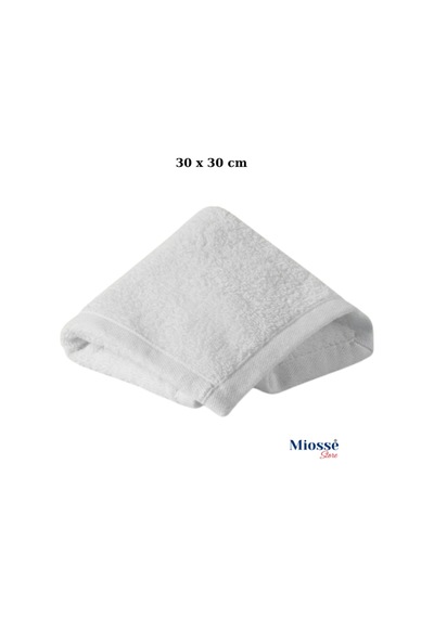 25 Adet - Miosse Store %100 Pamuk 30x30 Cm Tıraş, Manikür, Pedikür Ve Kuaför Havlusu - Bebek Havlusu Beyaz