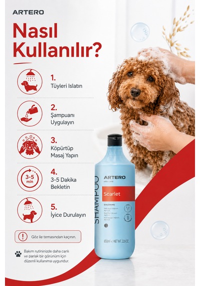 Artero Scarlet Poodle Irkına Özel Renk Arttırıcı Şampuan 650 Ml