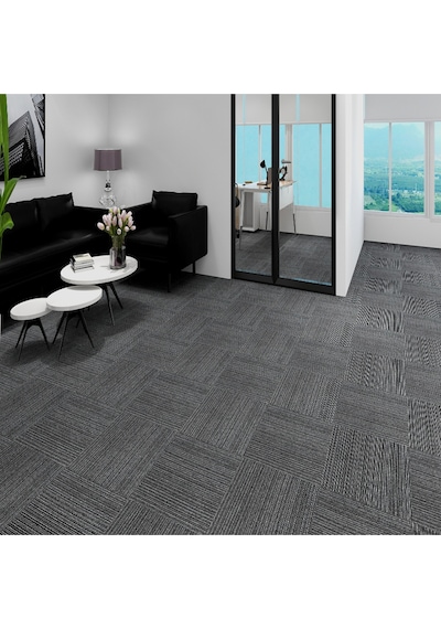 Karo Halı River Line 03 1 Karo 50x50cm 1 Paket 8 M² Gri