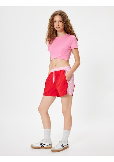 Koton Oversize Spor Şort Yüksek Bel Biyeli Beli Bağcıklı Renk Bloklu Cepli Kırmızı 4sak40057nw Kırmızı Koton Oversize Spor Şort Yüksek Bel Biyeli Beli Bağcıklı Renk Bloklu Cepli Kırmızı 4sak40057nw Kırmızı