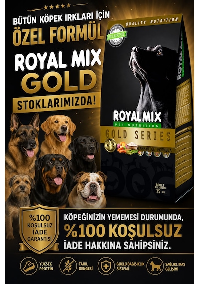Royal Mix Gold Hipoalerjenik Yetişkin Köpek Maması 15kg