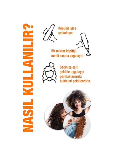 Bukle Belirginleştirici Saç Köpüğü 200 Ml Hindistan Cevizi Özlü, Paraben, Sls Ve Silikon İçermez