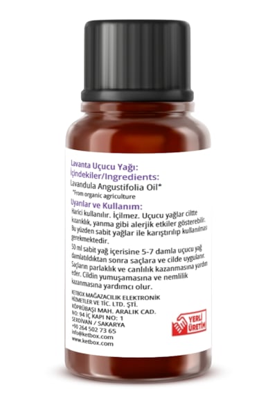 Ketpure Organik İçerikli Lavanta Uçucu Yağı Lavandula Angustifolia 10 ML