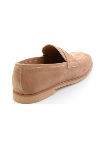Sigaro Hakiki Deri Erkek Loafer Ayakkabı E01648595802 Bej