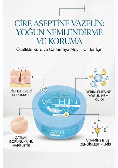 Cire Aseptine Vazelin Klasik 150 Ml 6 Adet