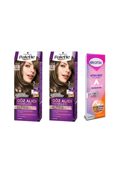 Palette Göz Alıcı Saç Boyası 7.1 Küllü Kumral 2 Adet