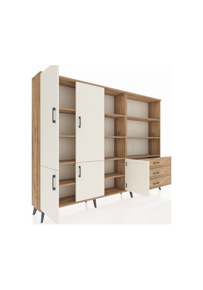 Arges Dolap 11 Raflı 3 Çekmeceli 5 Kapaklı 220x30x163 Çam-aytaşı/çam Aytası/atlas Çam - Atlas Çam Arges Dolap 11 Raflı 3 Çekmeceli 5 Kapaklı 220x30x163 Çam-aytaşı/çam Aytası/atlas Çam - Atlas Çam