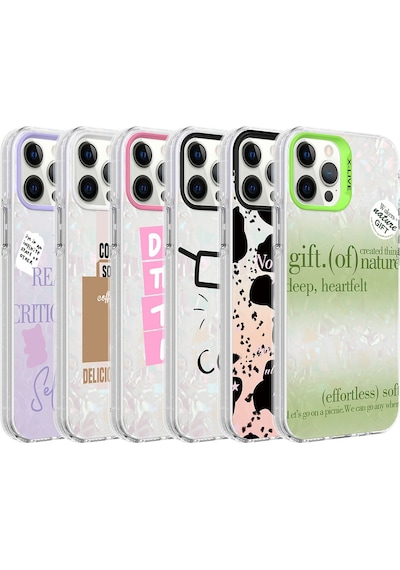 Apple Uyumlu iPhone 12 Pro Max Mermer Desenli Klfs Marbello Kılıf-yeşil Yeşil