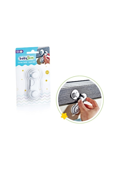 Babyjem Bebek Güvenlik Kapak Kilidi Beyaz Çok Renkli