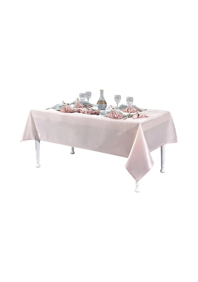 Kristal Monoray Kumaş A. Gri Sofra Takımı 8 Kişl. 160x220cm 17prç. - 724 pudra