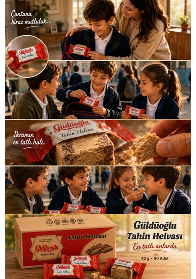 Mini Paket Tahin Helvası 80 Adet X 40 Gr Kahvaltılık İkramlık