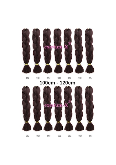 X-pression Afrika Örgüsü Ve Rasta Için Sentetik Saç 100gr-99j Kahve Kızıl