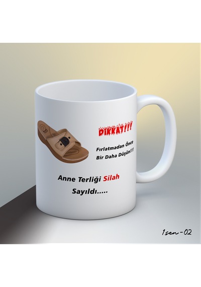 Anne Temalı Kupa Bardak-1sen02 Beyaz