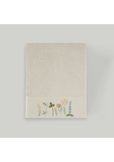 Linens Fiore Bambu 50x85 Cm Yüz Havlusu Taş 450 G/m²